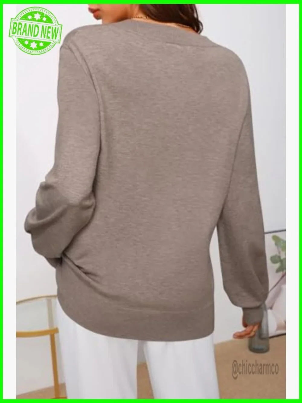 Lightweight Knit Pullover Sweater Long Sleeve V-Neck Casual Fall Winter Tops